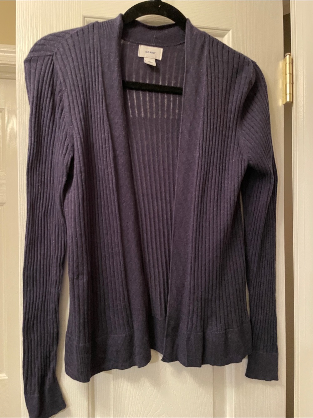 Old Navy Women's Dark Navy Ribbed Open-Front Cardigan
